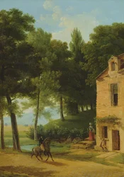 Italienische Landschaft mit einem Reiter